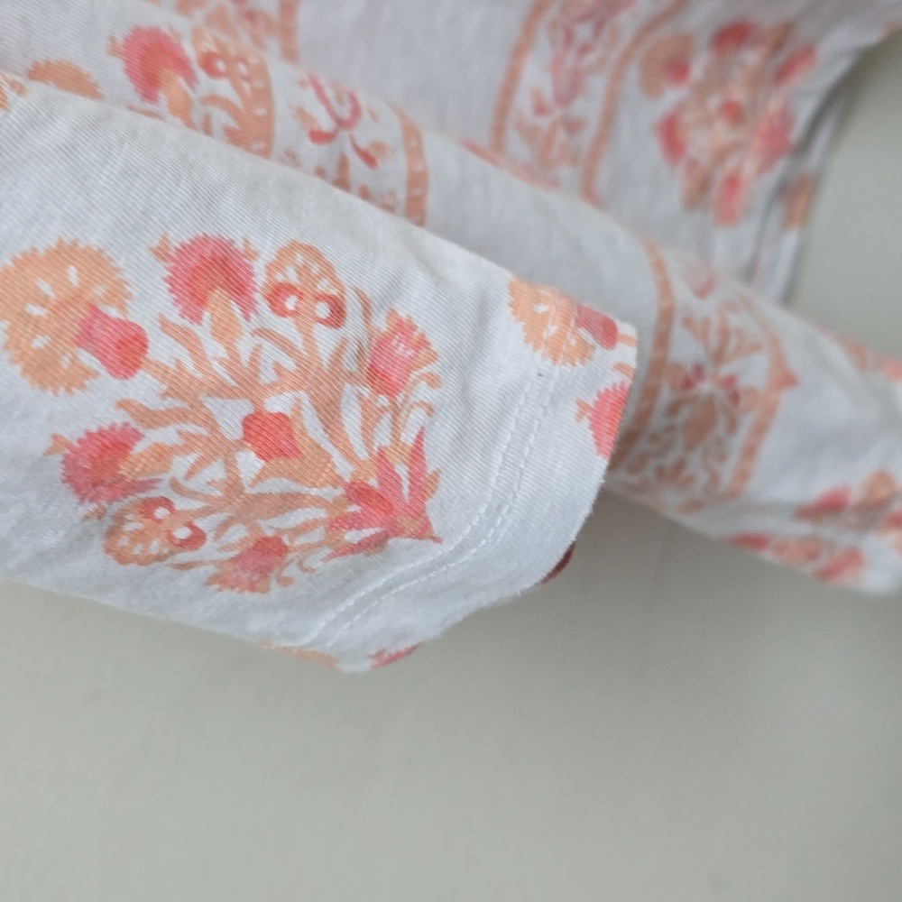 CROFT & BARROW Floral White and Pink Women's Top - Size XL - Picture 4 of 8